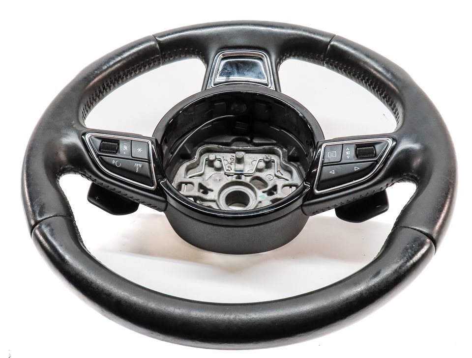 Thumbnail 4: 12-18 A6 A7 S6 S7 RS7 3 SPOKE TIPTRONIC STEERING WHEEL & PADDLE SHIFTERS (Black)
