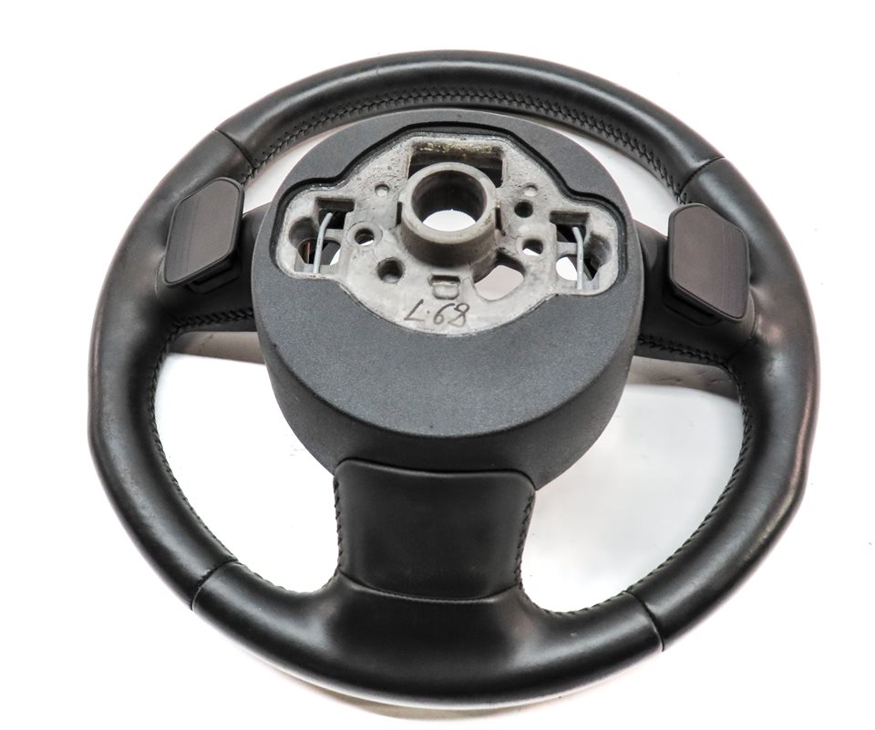 Thumbnail 5: 12-18 A6 A7 S6 S7 RS7 3 SPOKE TIPTRONIC STEERING WHEEL & PADDLE SHIFTERS (Black)