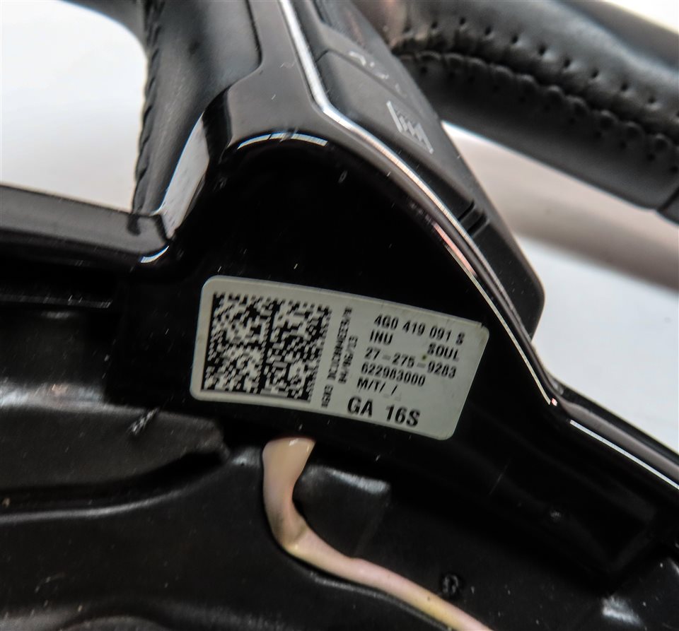 Thumbnail 6: 12-18 A6 A7 S6 S7 RS7 3 SPOKE TIPTRONIC STEERING WHEEL & PADDLE SHIFTERS (Black)