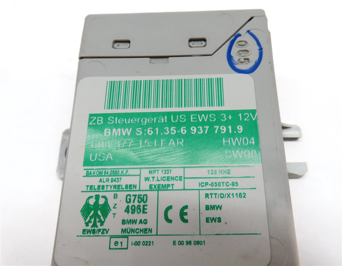 Thumbnail 7: 03-05 BMW Z4 (E85) 2.5L M54 ENGINE ECM DME IMMOBILIZER CONTROL MODULE KEY SET