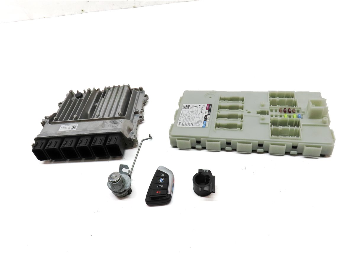 Thumbnail 2: 18-19 BMW 5 6GT 7 X3 X4 F06 G01 G02 G30 IMMOBILIZER ENGINE BODY MODULE & KEY SET