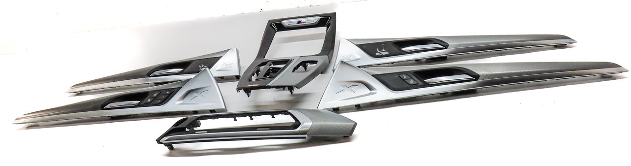 Thumbnail 2: 2019 BMW X3 (G01) FRONT REAR LEFT RIGHT DOOR DASH CONSOLE TRIM SET (ALUMINUM)