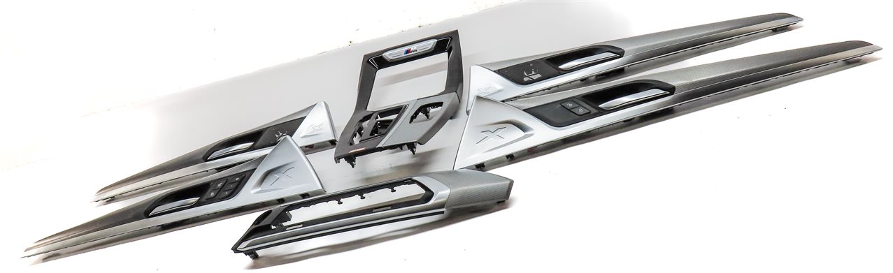Thumbnail 3: 2019 BMW X3 (G01) FRONT REAR LEFT RIGHT DOOR DASH CONSOLE TRIM SET (ALUMINUM)