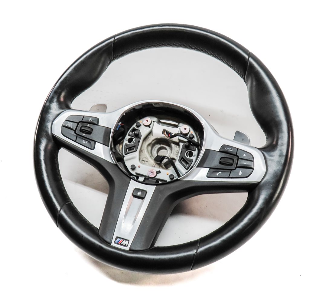 Thumbnail 1: 2018-2023 BMW X3 X4 (G01 G02) 3 SPOKE ///M SPOKE HEATED STEERING WHEEL (BLACK)