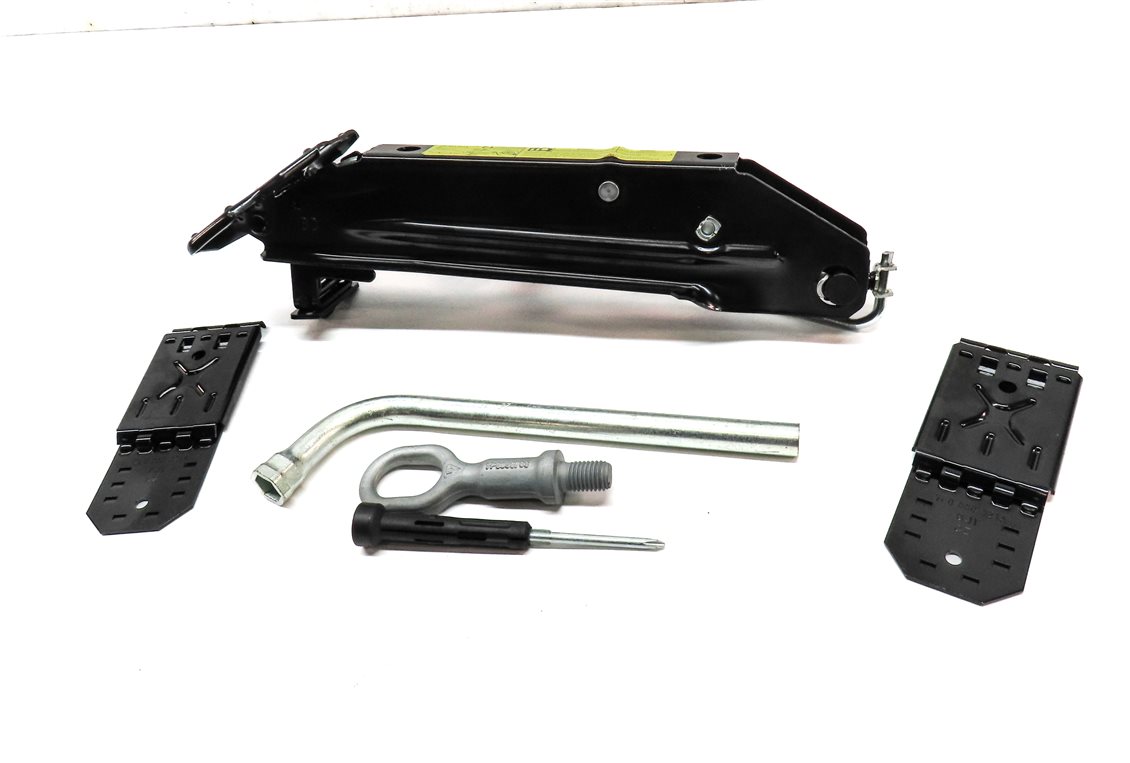 Thumbnail 2: PORSCHE 11-18 CAYENNE 958 15-23 MACAN 95B SPARE TIRE JACK & LUG WRENCH TOOL KIT