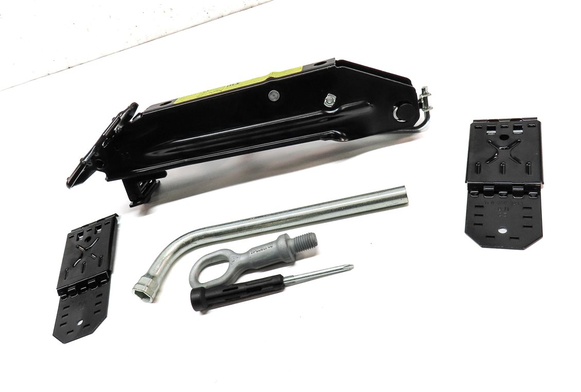Thumbnail 3: PORSCHE 11-18 CAYENNE 958 15-23 MACAN 95B SPARE TIRE JACK & LUG WRENCH TOOL KIT