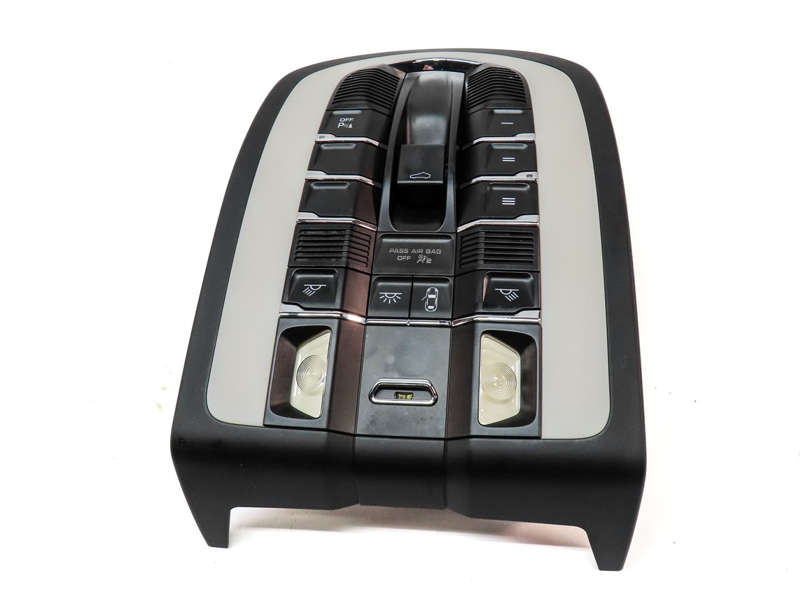 Thumbnail 2: 2011 PORSCHE CAYENNE 958 FRONT CENTER ROOF PRIMARY DOME LIGHT DOMELIGHT (BLACK)