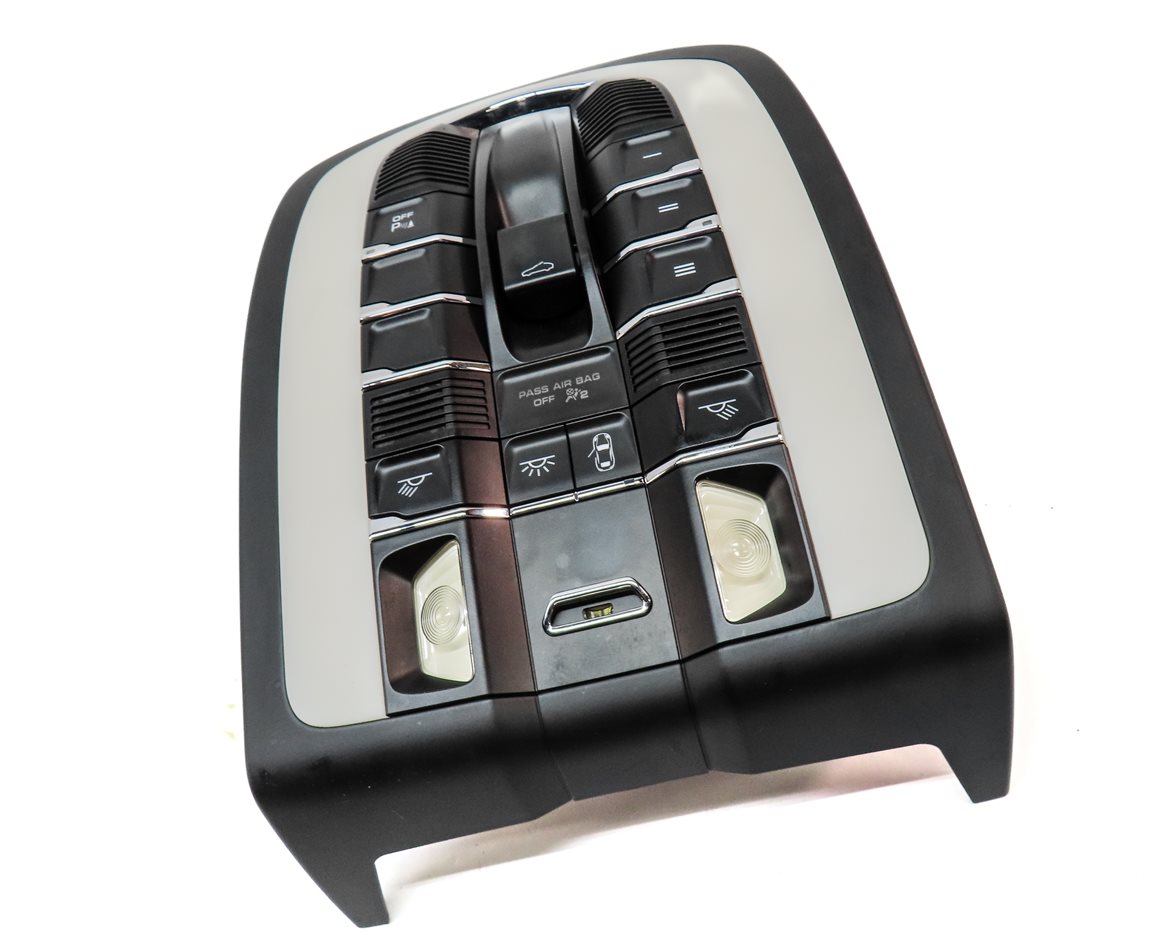 Thumbnail 3: 2011 PORSCHE CAYENNE 958 FRONT CENTER ROOF PRIMARY DOME LIGHT DOMELIGHT (BLACK)