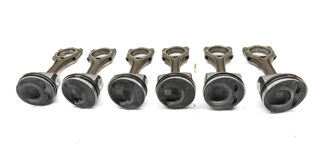 Thumbnail 2: 11-18 PORSCHE CAYENNE (958) 3.6L M55 VR6 ENGINE PISTON w/ CONNECTING ROD SET 6