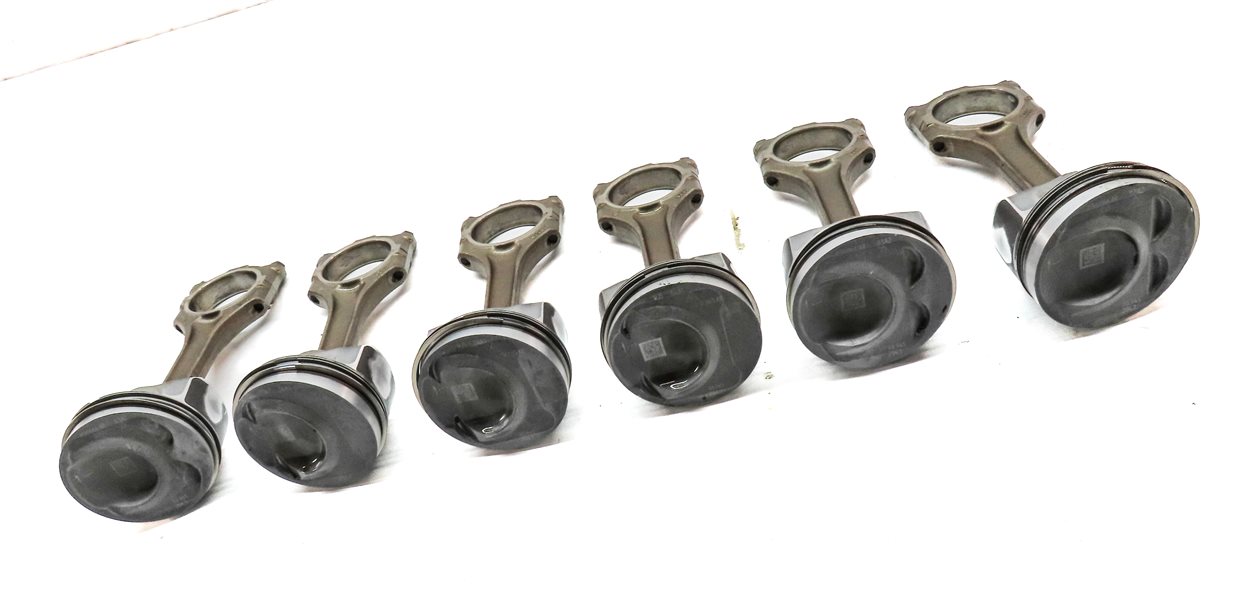 Thumbnail 3: 11-18 PORSCHE CAYENNE (958) 3.6L M55 VR6 ENGINE PISTON w/ CONNECTING ROD SET 6