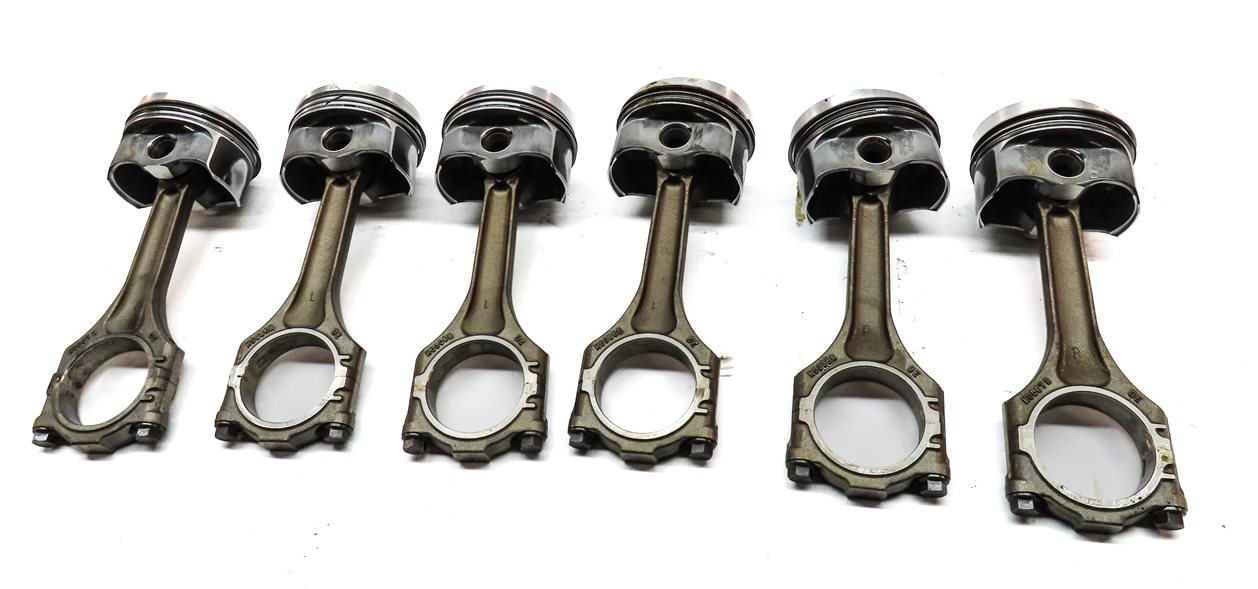 Thumbnail 4: 11-18 PORSCHE CAYENNE (958) 3.6L M55 VR6 ENGINE PISTON w/ CONNECTING ROD SET 6