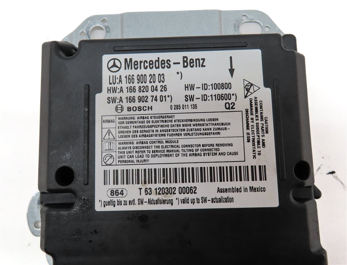 Thumbnail 4: 12-15 MERCEDES G550 G63 GL350 GL450 GL550 ML350 ML550 (X166 W166) SRS BAG MODULE