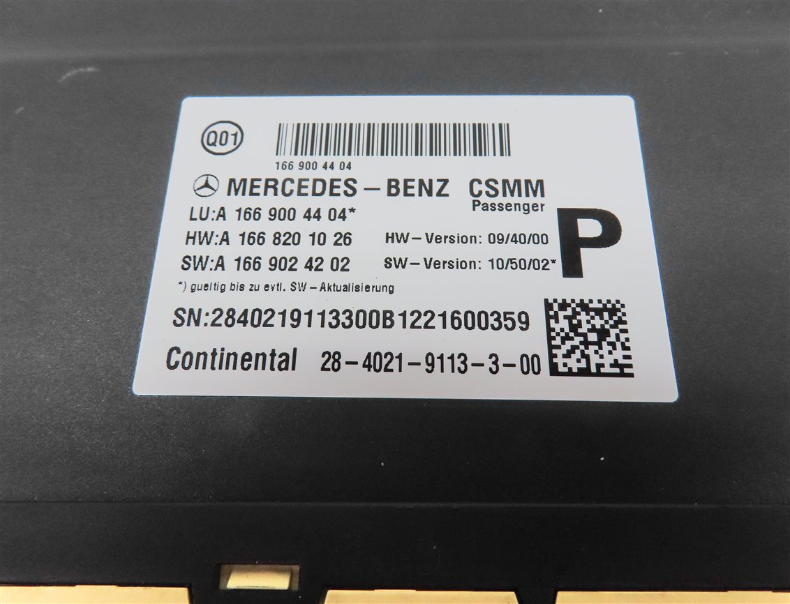 Thumbnail 4: 2012 MERCEDES ML350 (W166) FRONT RIGHT PASSENGER SEAT CONTROL MODULE