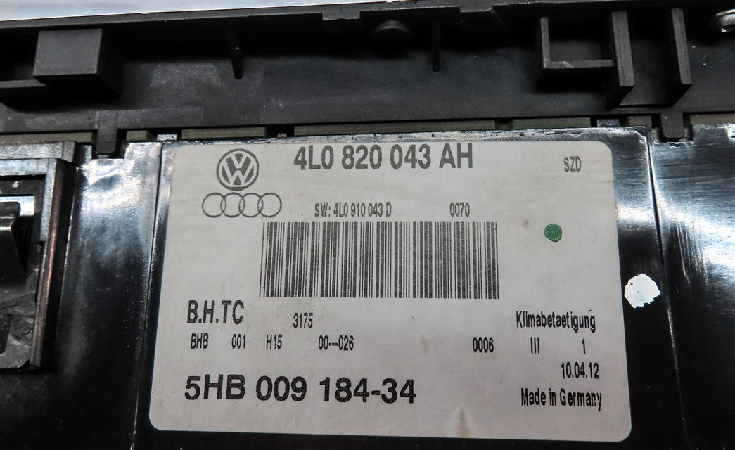 Thumbnail 7: 2012 AUDI Q7 (4L) FRONT HEATER A/C TEMPERATURE CLIMATE CONTROL (HEATED SEATS)