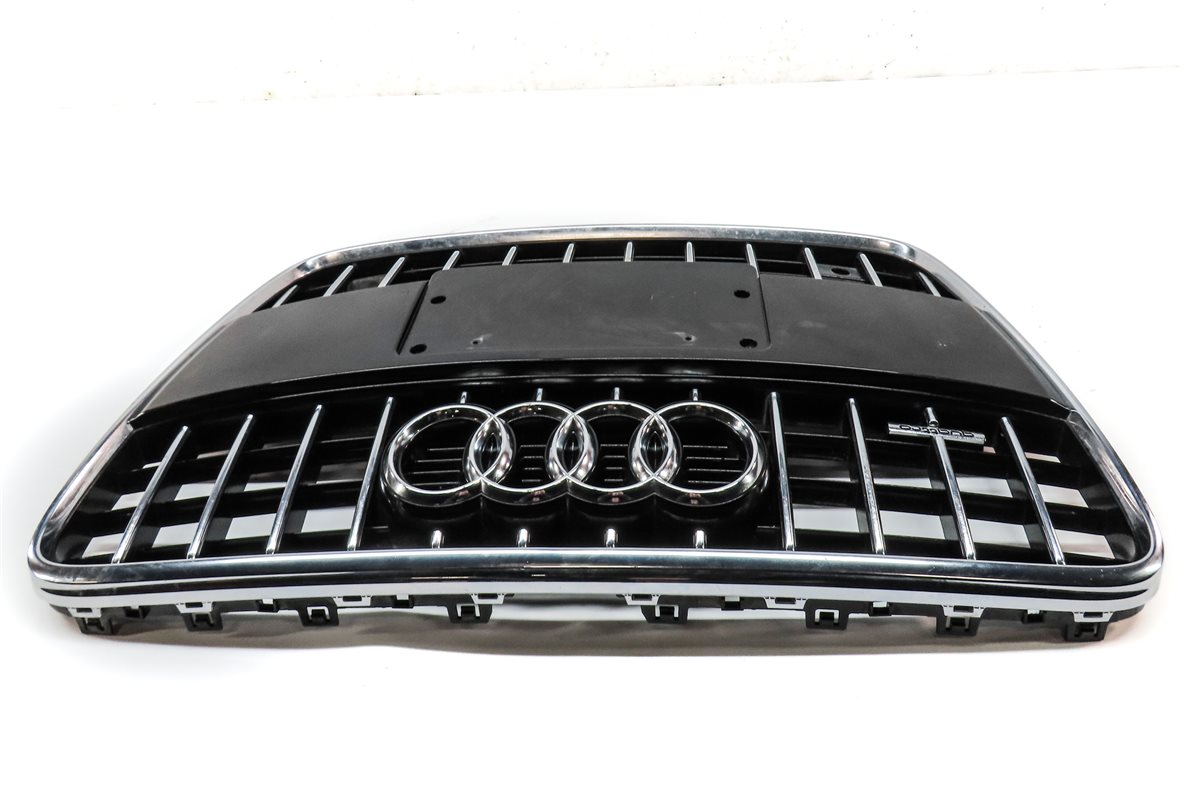 Thumbnail 4: 2010-2015 AUDI Q7 (4L) FRONT MAIN CENTER HOOD GRILLE AIR VENT TRIM (BLACK)