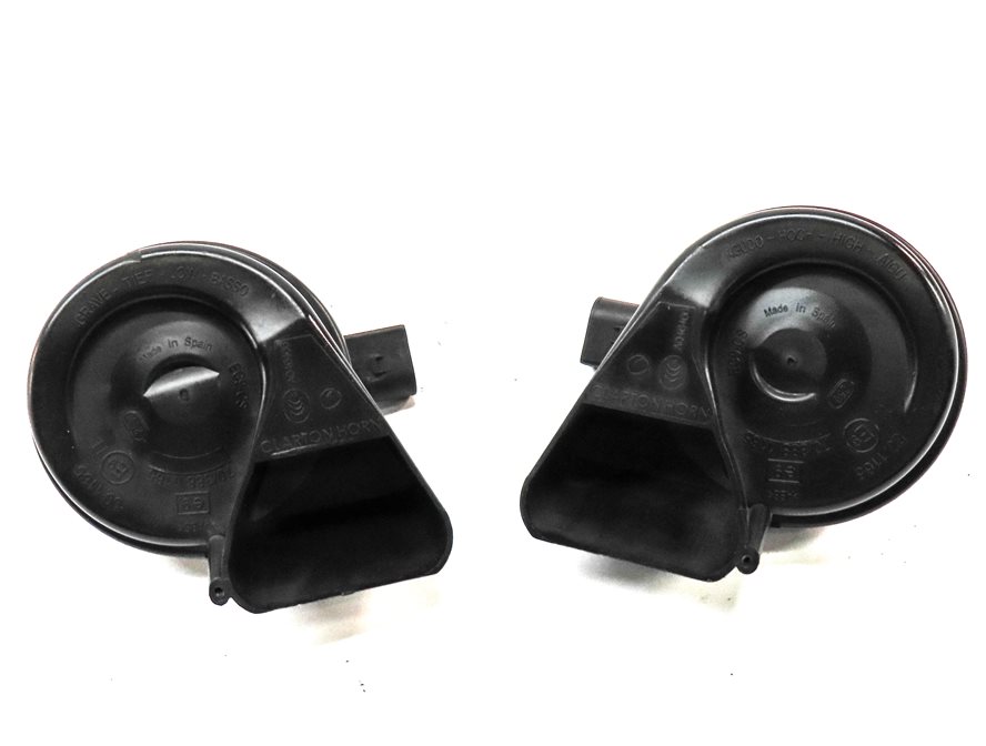 Thumbnail 2: 2007-2015 AUDI Q7 R8 (4L 4S) HIGH & LOW TONE NOTE SIGNAL SAFETY HORN SET-2