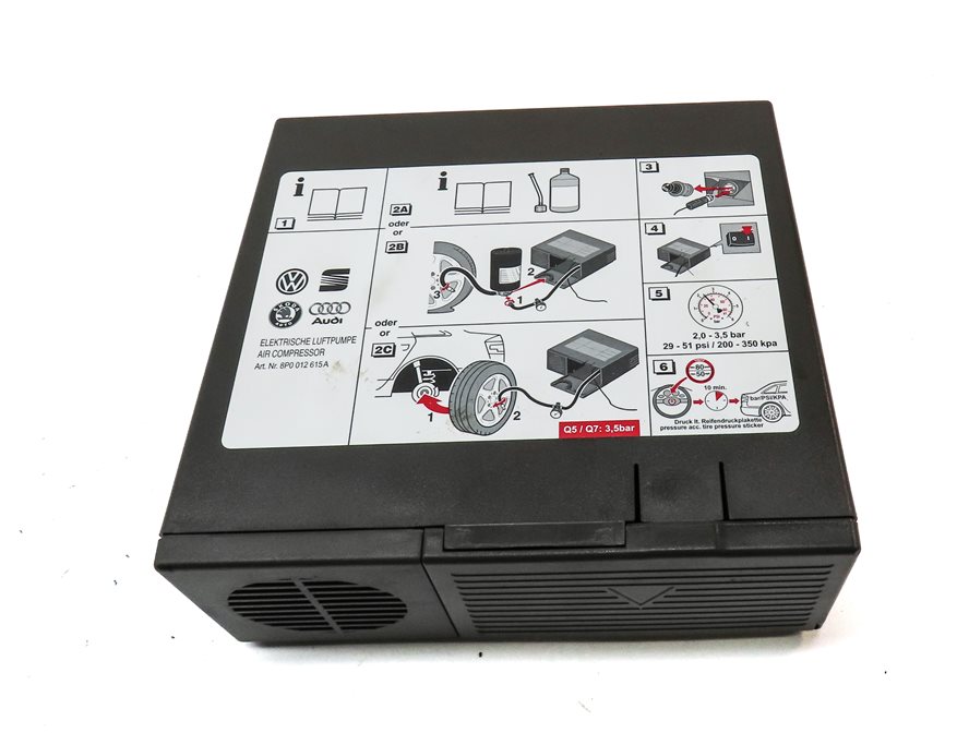 Thumbnail 2: 2015 AUDI Q7 PRESTIGE (4L) EMERGENCY ROADSIDE SPARE TIRE AIR PUMP COMPRESSOR KIT