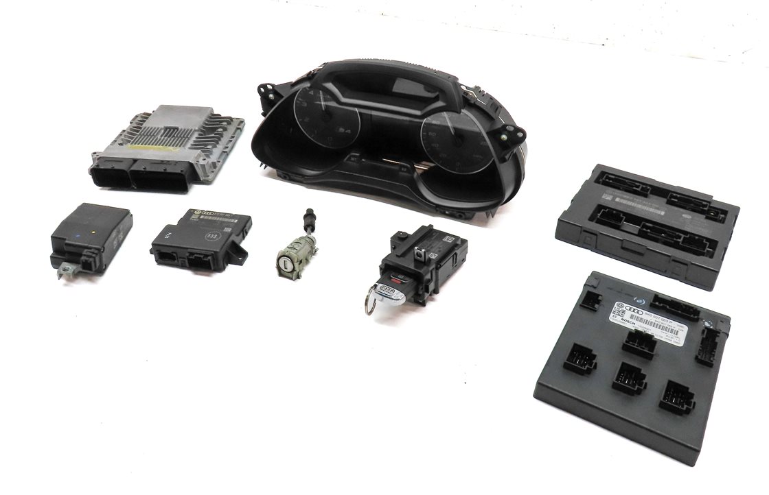 2010 AUDI S4 (B8 8K) 3.0L CCBA ENGINE BODY BCM ECM IMMOBILIZER MODULE KEY SET