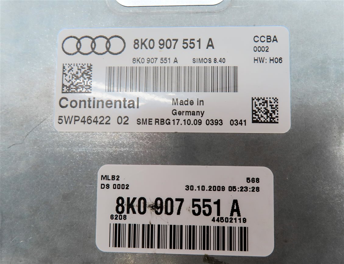 Thumbnail 15: 2010 AUDI S4 (B8 8K) 3.0L CCBA ENGINE BODY BCM ECM IMMOBILIZER MODULE KEY SET