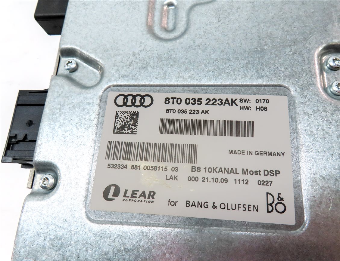 Thumbnail 5: 2011-2017 AUDI A4 Q5 S4 (B8 8R 8K) RADIO STEREO BANG & OLUFSEN AMP AMPLIFIER