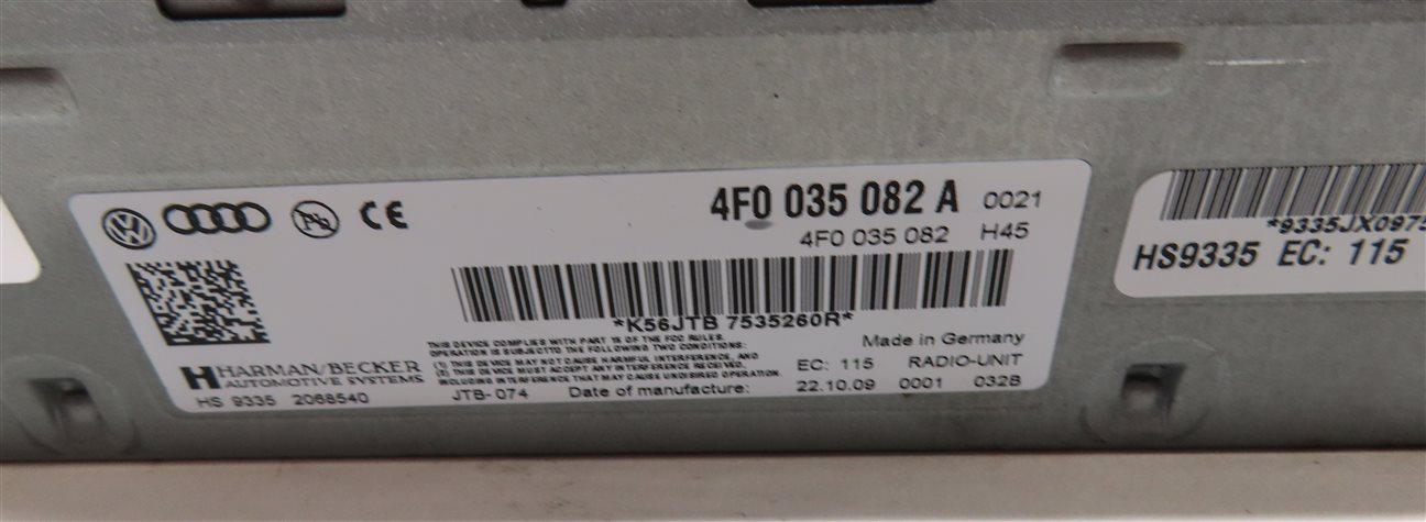 Thumbnail 5: 2010 AUDI S4 (B8 8K) STEREO RADIO RECEIVER MODULE