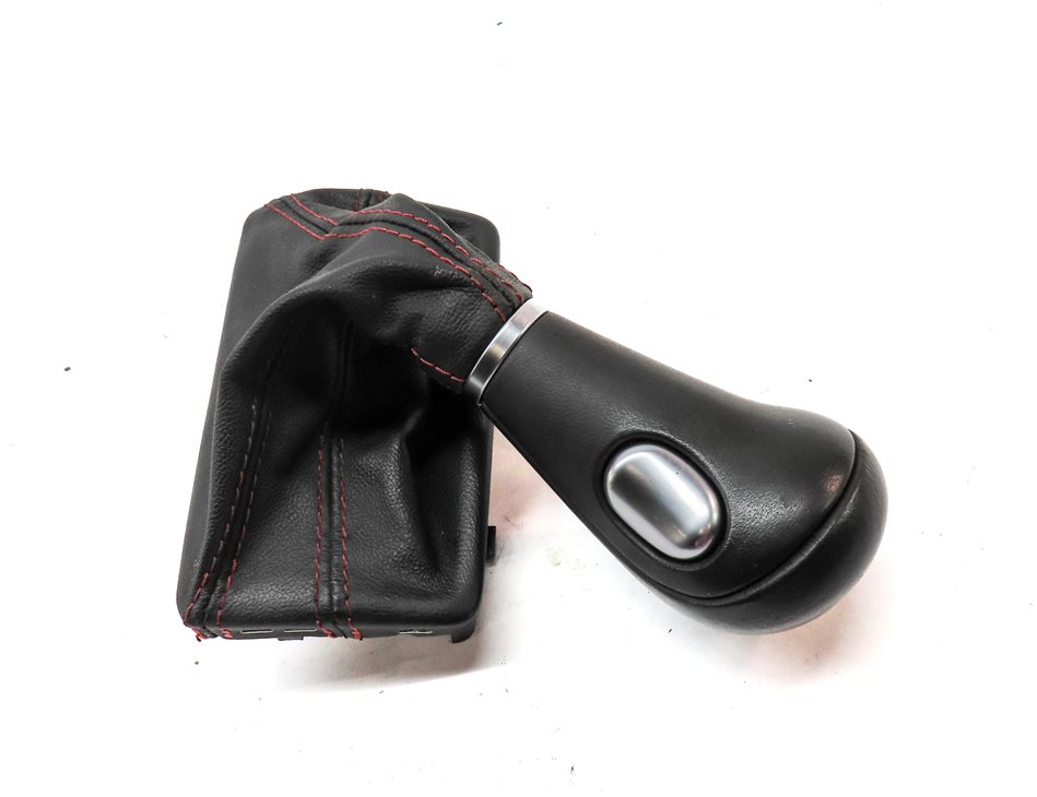 Thumbnail 3: 2010 AUDI S4 B8 8K AUTO AUTOMATIC SHIFTER SHIFT KNOB w/ BOOT BLACK w/ RED STITCH