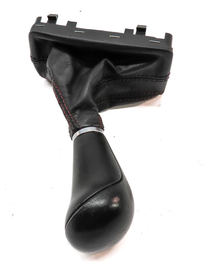 Thumbnail 5: 2010 AUDI S4 B8 8K AUTO AUTOMATIC SHIFTER SHIFT KNOB w/ BOOT BLACK w/ RED STITCH