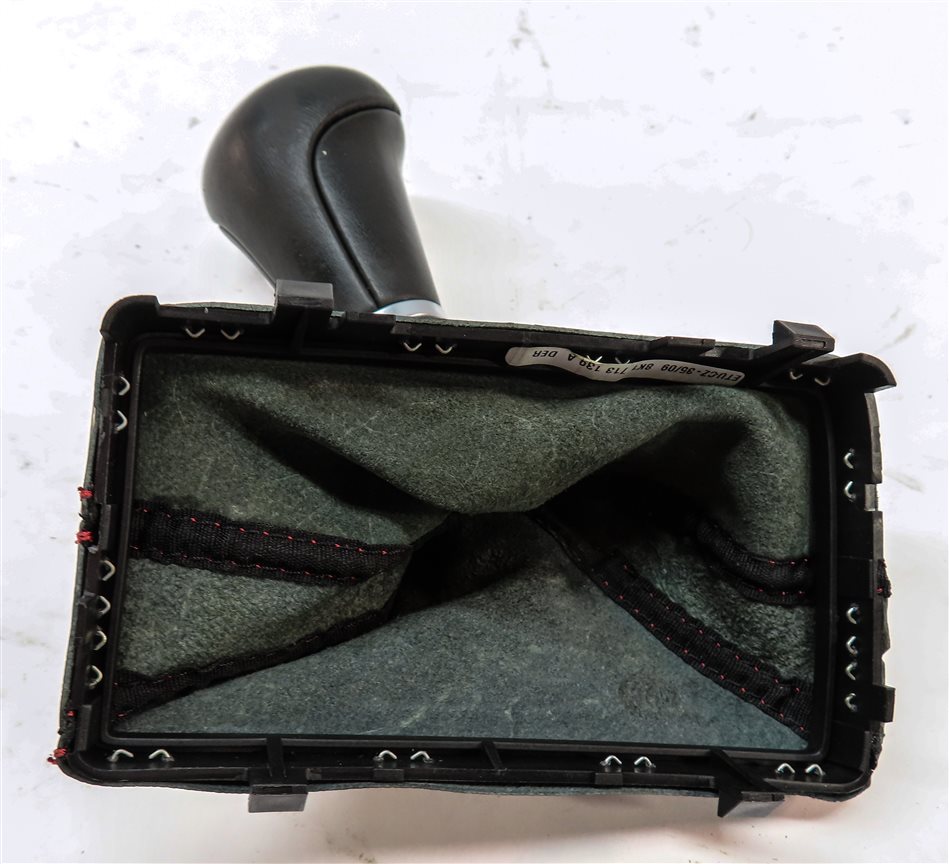 Thumbnail 6: 2010 AUDI S4 B8 8K AUTO AUTOMATIC SHIFTER SHIFT KNOB w/ BOOT BLACK w/ RED STITCH