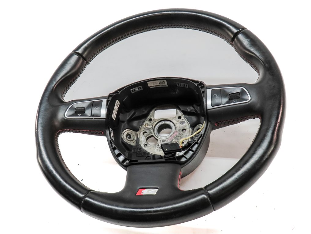Thumbnail 2: 07-12 AUDI A4 S4 RS4 (B8 8K) 3 SPOKE SPORT STEERING WHEEL w/ SHIFT PADDLES BLACK