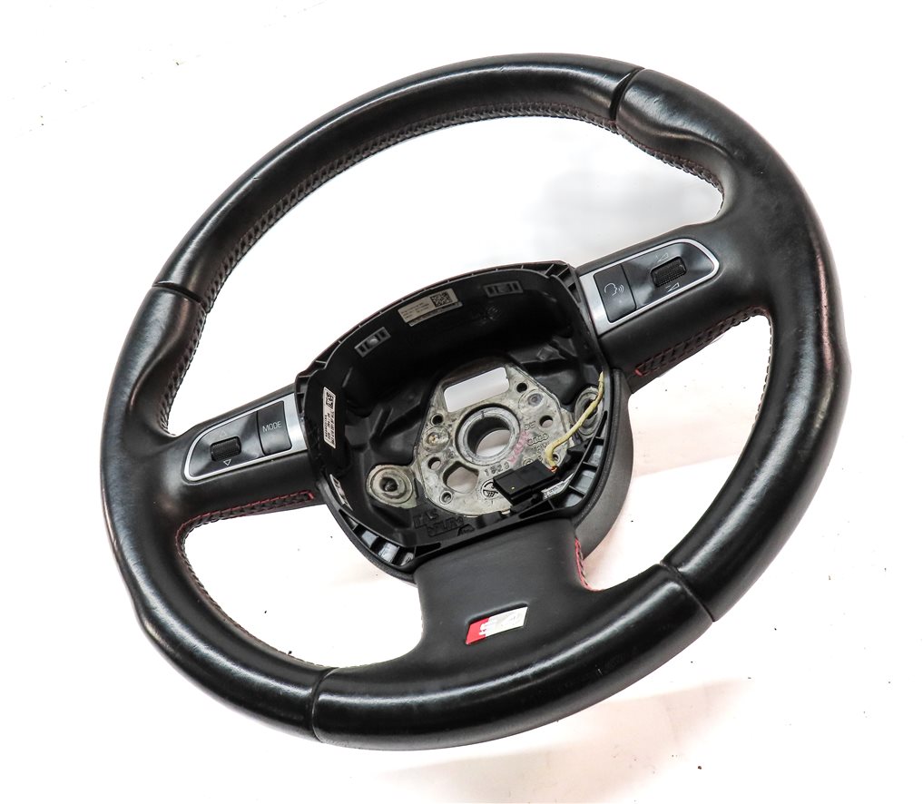 Thumbnail 3: 07-12 AUDI A4 S4 RS4 (B8 8K) 3 SPOKE SPORT STEERING WHEEL w/ SHIFT PADDLES BLACK