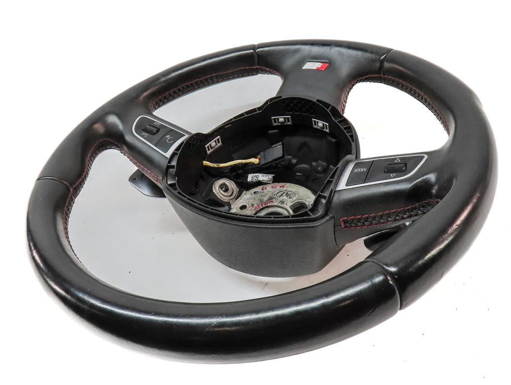 Thumbnail 4: 07-12 AUDI A4 S4 RS4 (B8 8K) 3 SPOKE SPORT STEERING WHEEL w/ SHIFT PADDLES BLACK