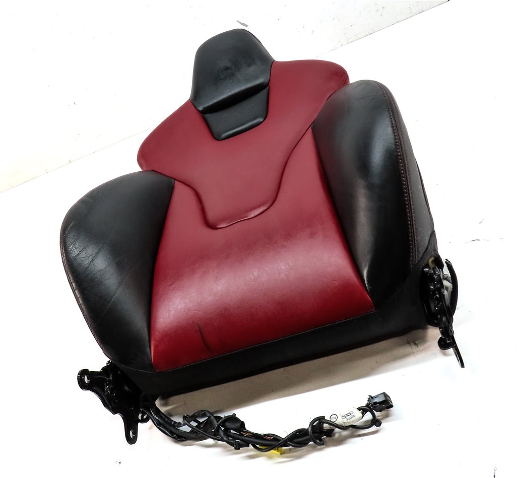 Thumbnail 3: 2010 AUDI S4 (B8 8K) FRONT RIGHT UPPER HEATED SPORT SEAT CUSHION (RED & BLACK)