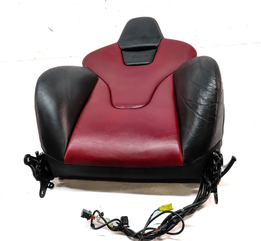 Thumbnail 2: 2010 AUDI S4 B8 8K FRONT LEFT DRIVER UPPER HEATED SPORT SEAT CUSHION RED & BLACK