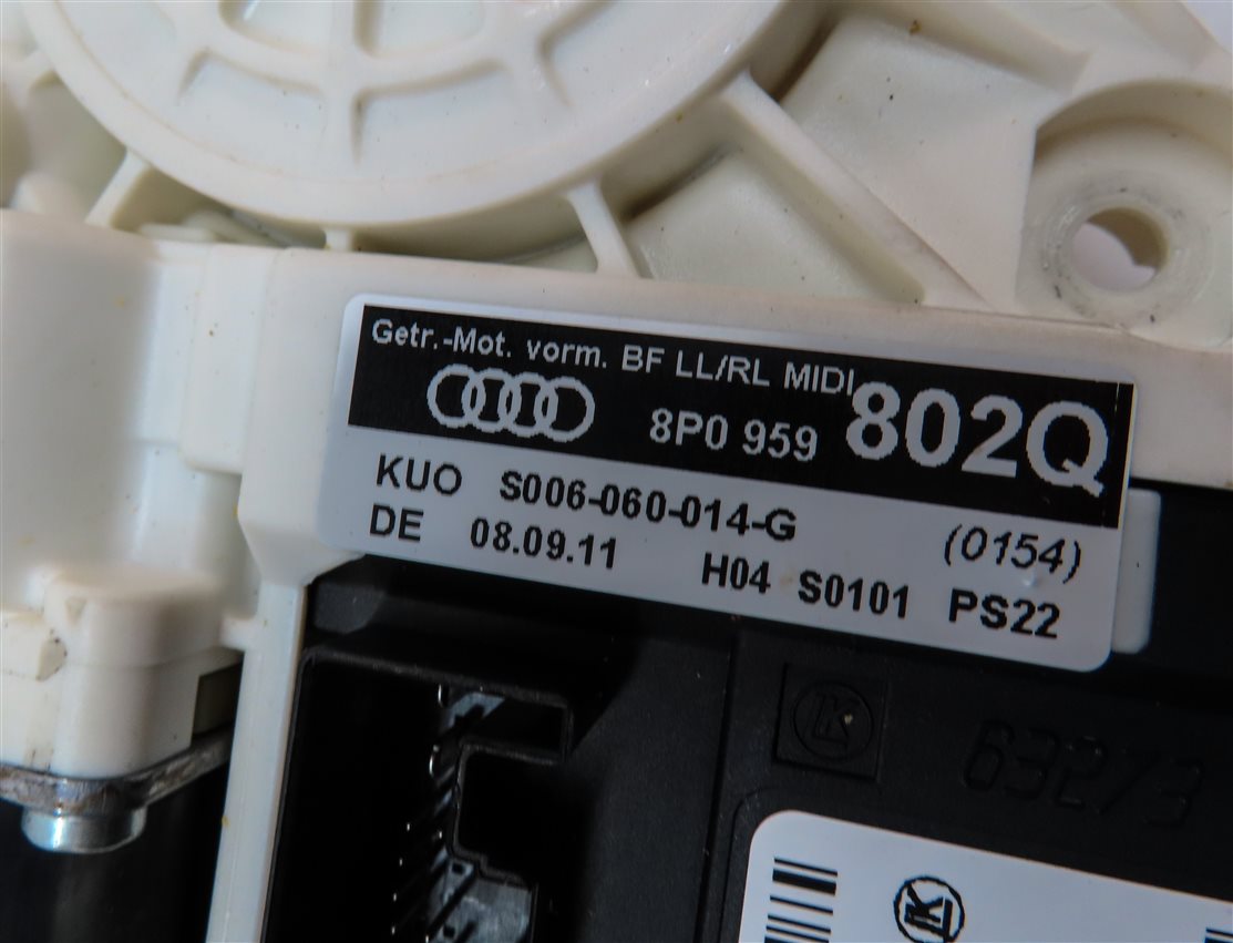 Thumbnail 7: 2006-2013 AUDI A3 (8P) RIGHT FRONT PASSENGER DOOR POWER WINDOW MOTOR