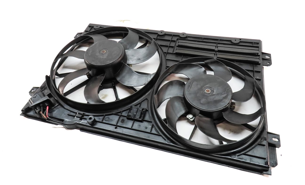 06-15 AUDI A3 TT 8P 8J 08 PASSAT 2.0L RADIATOR COOLING FAN SHROUD MOTOR ASSEMBLY