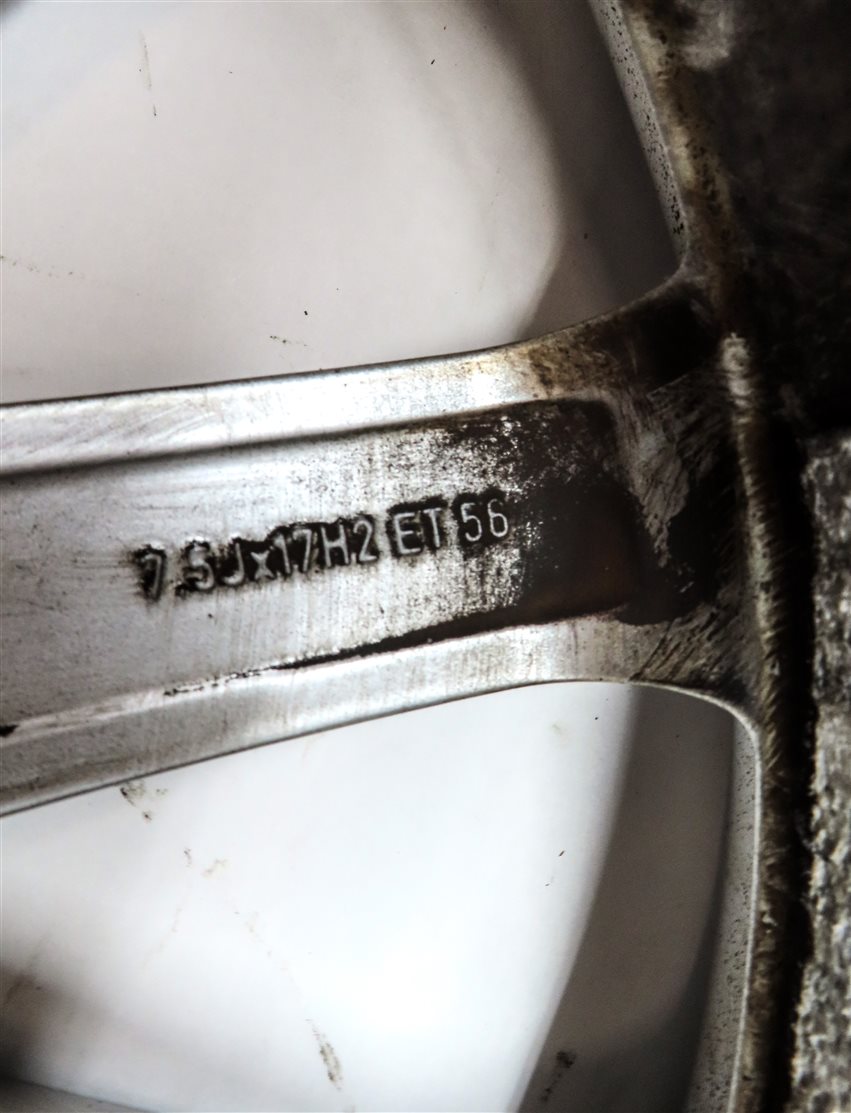 Thumbnail 5: 2009-2013 AUDI A3 (8P) 17x7.5 STRAIGHT 10-SPOKE ALUMINUM ALLOY WHEEL RIM