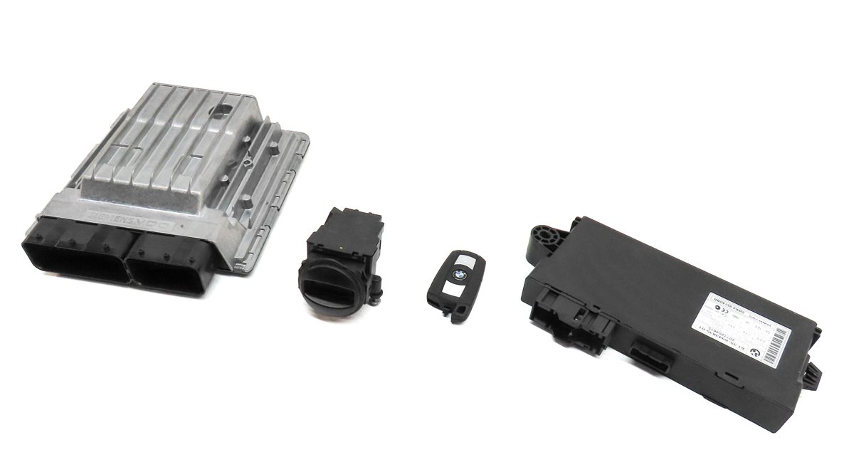 07-08 BMW 135i 335i 535i 3.0L N54 ENGINE MSD80 DME IMMOBILIZER MODULE KEY SET