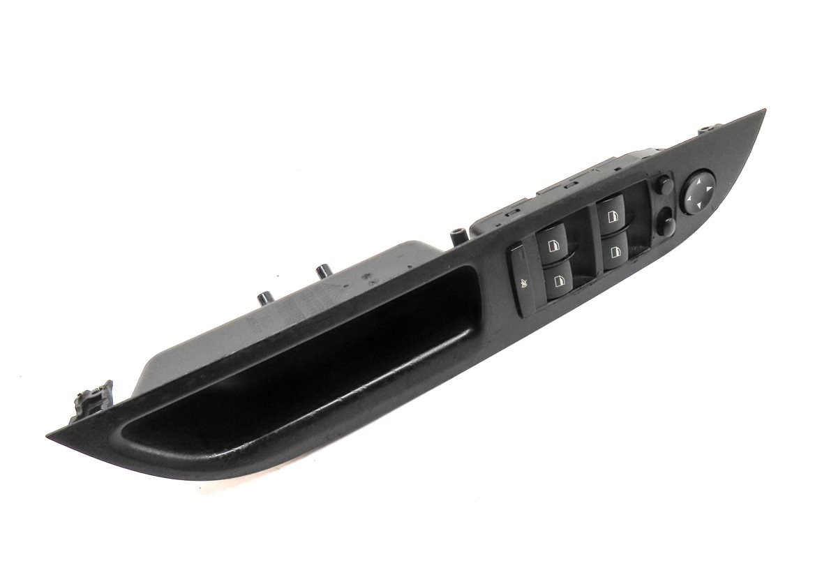 2006-2010 BMW 5 M5 (E60) LEFT DRIVER MASTER PFOLD WINDOW SWITCH w/ TRIM (BLACK)