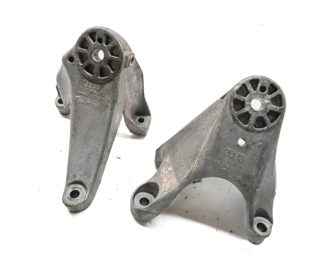 2011 AUDI Q7 (4L) 3.0L SUPER (CJWC) ENGINE LEFT & RIGHT MOTOR MOUNT BRACKET SET2