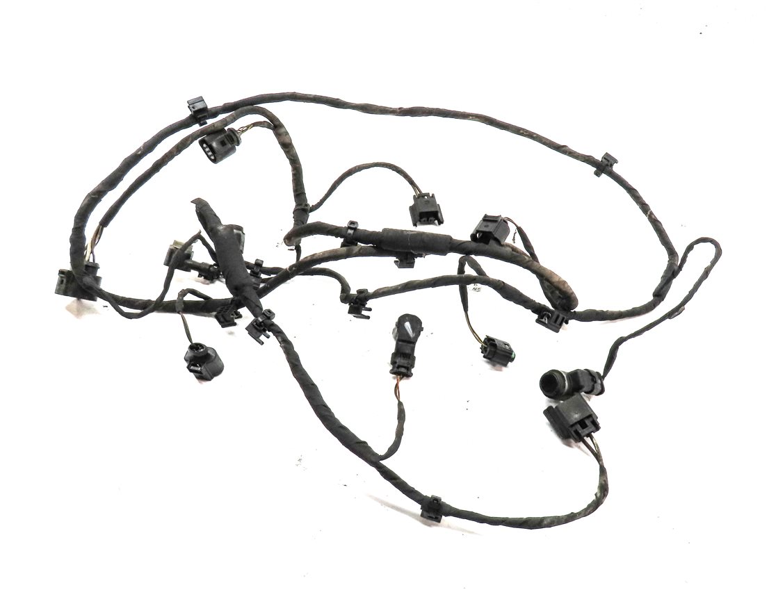 2011 AUDI Q7 (4L) FRONT PARK ASSIST PDC SENSOR SET4 (2 SILVER 2 BLACK) & HARNESS