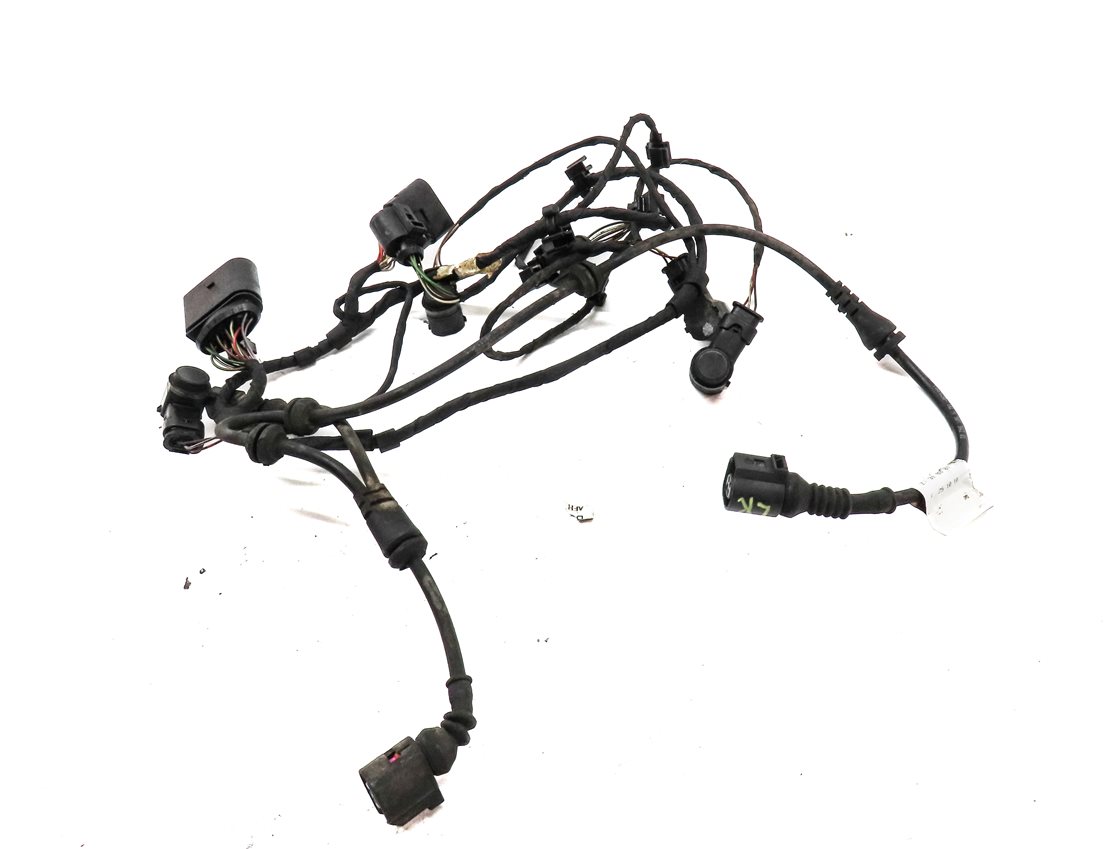 Thumbnail 2: 2011 AUDI Q7 (4L) REAR PARK ASSIST PDC SENSOR SET 4 (BLACK) w/ WIRE HARNESS