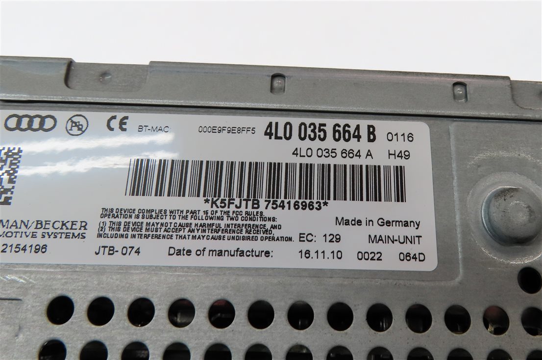 Thumbnail 8: 2010-2011 AUDI Q7 (4L) RADIO STEREO CD DVD SD SIM MMI MULTIMEDIA PLAYER READER
