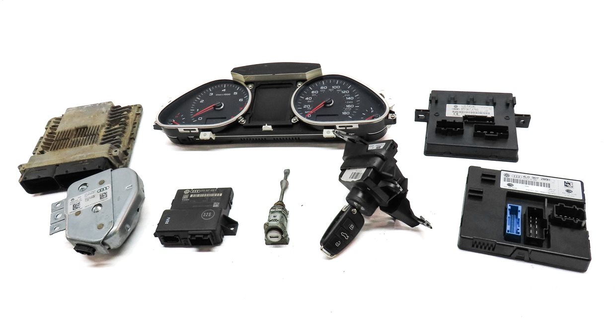 Thumbnail 3: 2011 AUDI Q7 (4L) 3.0L CJWB SUPER ENGINE ECM BCM IMMOBILIZER MODULE KEY SET