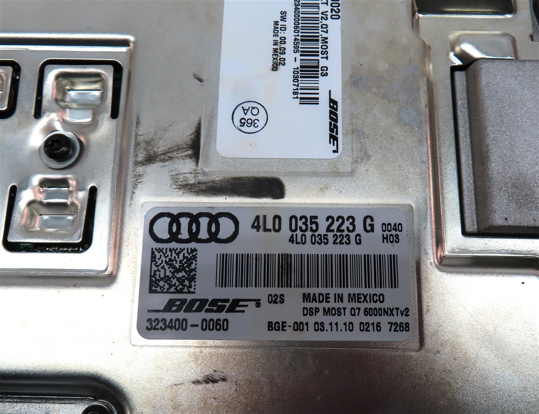 Thumbnail 5: 2010-2012 AUDI Q7 (4L) BOSE AUDIO AMP AMPLIFIER (4L0035223F / 4L0035223G)
