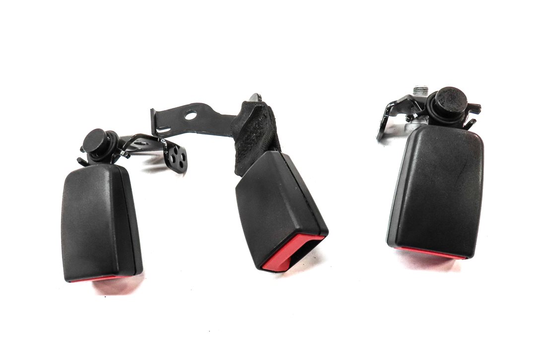 Thumbnail 2: 12 MERCEDES E350 W212 REAR LEFT CENTER RIGHT SEAT SEATBELT BUCKLE RECEIVER SET/3