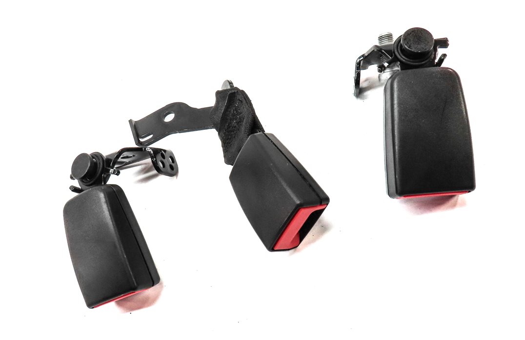 Thumbnail 3: 12 MERCEDES E350 W212 REAR LEFT CENTER RIGHT SEAT SEATBELT BUCKLE RECEIVER SET/3