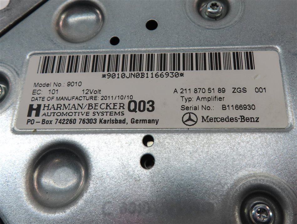 Thumbnail 5: 2012 MERCEDES E350 (W212) RADIO STEREO SOUND SYSTEM SUBWOOFER AMP AMPLIFIER