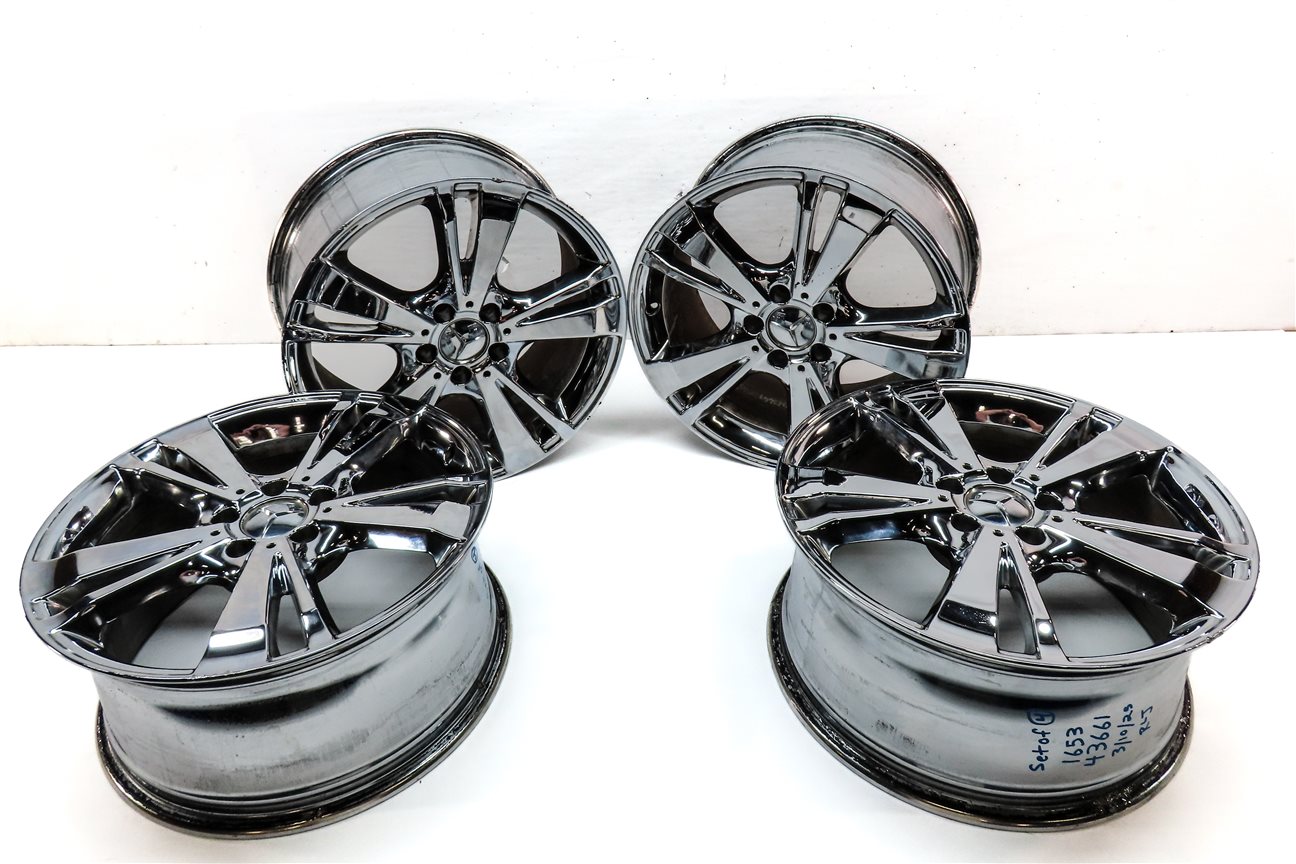 12-13 MERCEDES E300 E350 E400 E550 W212 18X8.5 10 SPOKE WHEEL RIM SET (CHROME)