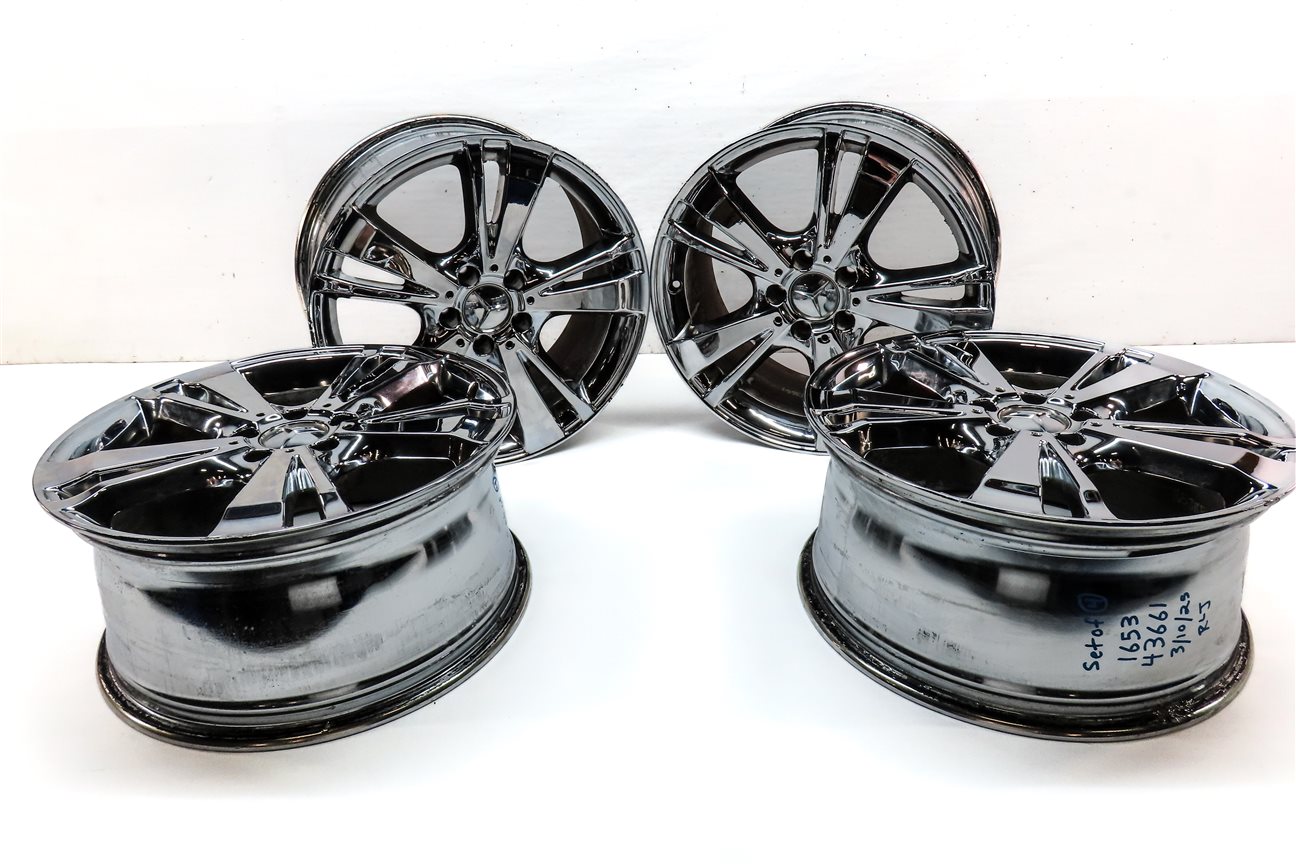 Thumbnail 2: 12-13 MERCEDES E300 E350 E400 E550 W212 18X8.5 10 SPOKE WHEEL RIM SET (CHROME)