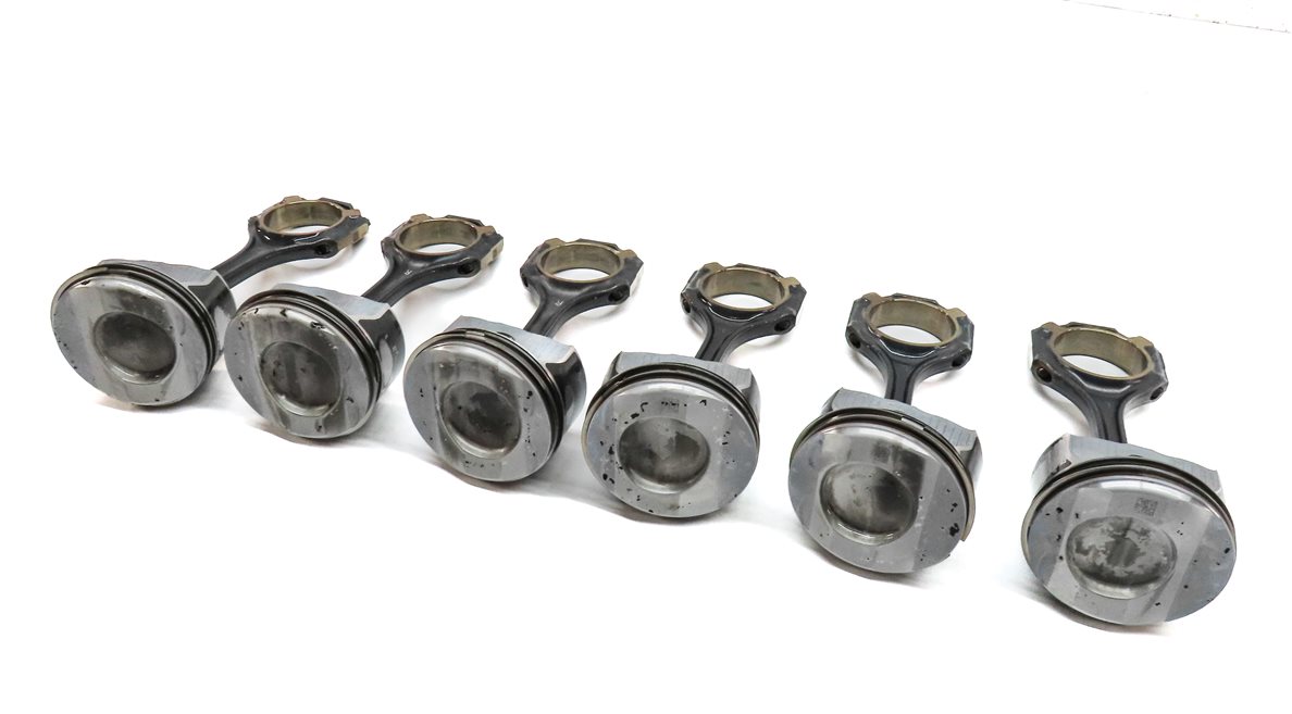 Thumbnail 1: 12-18 MERCEDES C E GLE GLK ML SLK (W212 W204 X204 W166 R172) 3.5L PISTON SET-6